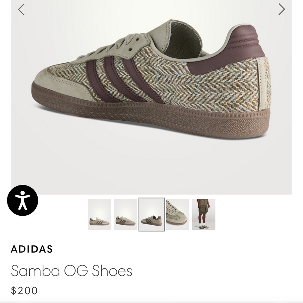 Almost new, worn once, Adidas Samba.